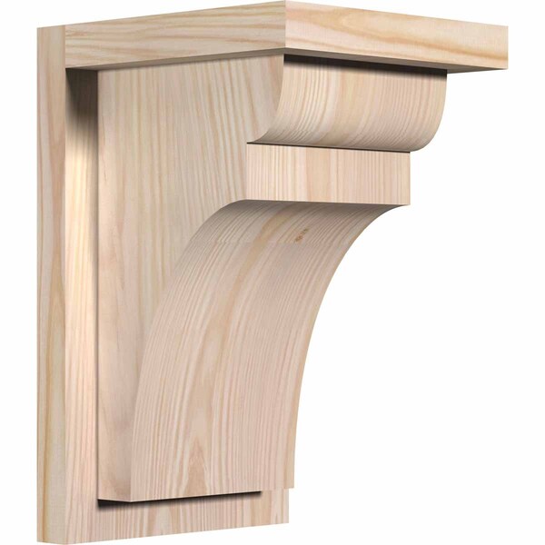 Ekena Millwork Yorktown Smooth Corbel w/Backplate, Douglas Fir, 7 1/2"W x 8"D x 12"H COR08X08X12YOR01SDF - main
